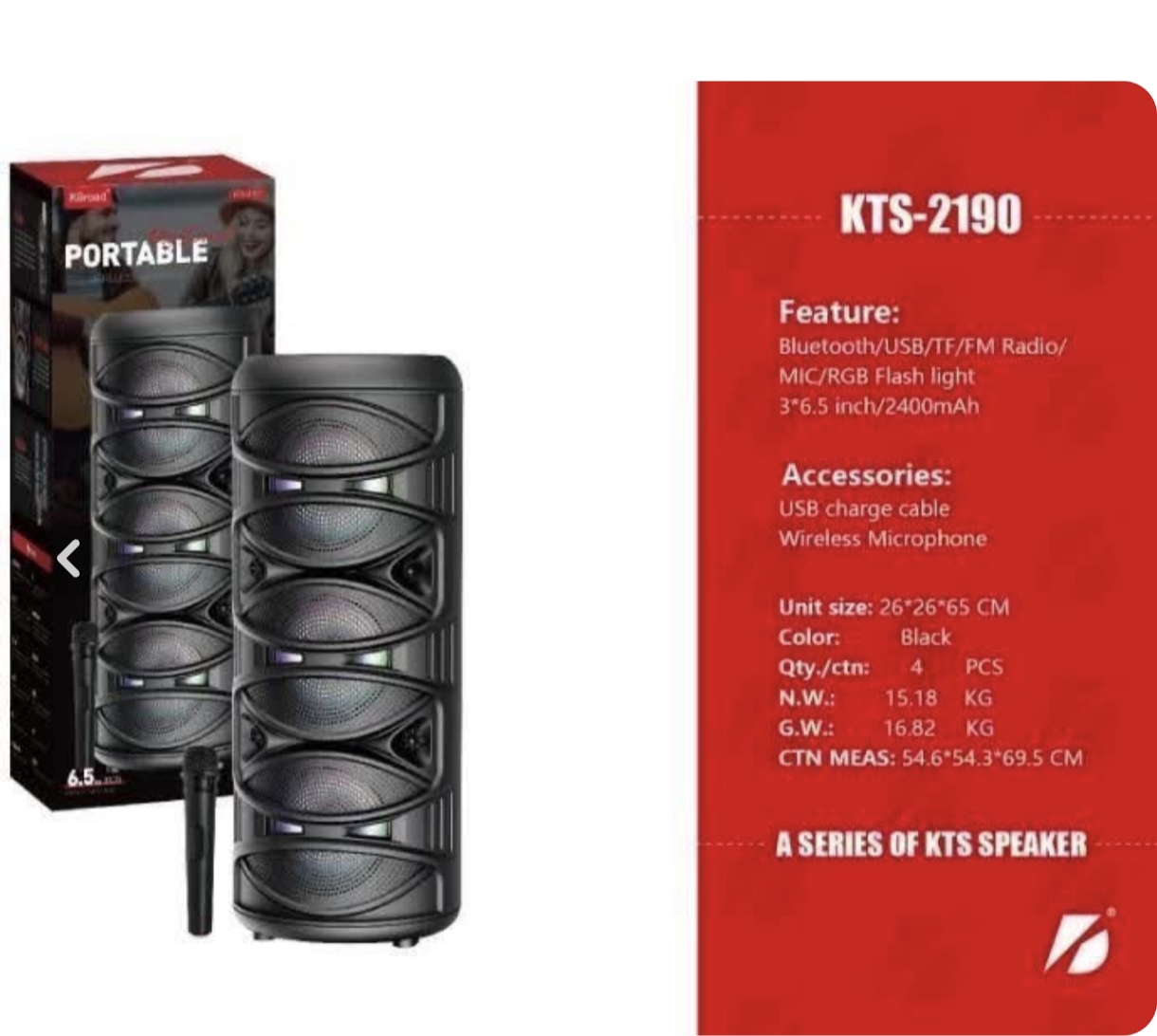 اسپیکر بلوتوثی کی تی اس KTS-2190 قابل حمل
