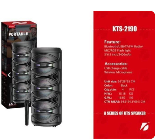اسپیکر بلوتوثی کی تی اس KTS-2190 قابل حمل